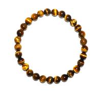 SHFJASBNUMG Pulsera de cuentas de ojo de tigre amarillo de 6 mm para hombre, piedras preciosas naturales del chakra del plexo solar, trae valor a la suerte, riqueza, protección contra el mal, regalo