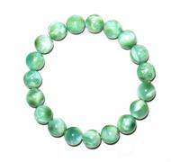 SHFJASBNUMG Pulsera verde de 12 mm para mujeres y hombres, piedra del destino, se adapta a muñecas de aproximadamente 7.5 a 8 pulgadas, alivio de la ansiedad y el estrés, absorbe la energía negativa