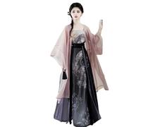 SHFOHGKJ Hanfu chino for mujer, vestido tradicional chino de Hanfu, que irradia gracia y elegancia con un toque de encanto tradicional (XS)(Large)