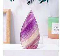 SHFTQXSLAT 1 Pack Watermelon Fluorite Torch Candy Quartz Flame Crystal Crafts Decorative Ornaments (Color :, Size 100-150g)