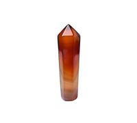 SHFTQXSLAT 1PC Carnelian Hexagonal Column Sardonyx Crystal Point Red Agate Tower Home Decoration Ornaments