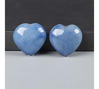 SHFTQXSLAT 1pc Heart-Shaped Crystal, Home Decoration Aura Gemstone DIY Jewelry Stone (Color : Blue dongling)