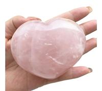 SHFTQXSLAT 1pc Heart Shaped Rose Crystal Stone Quartz Specimens Stones and Minerals Home Decor(70-90g)