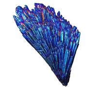 SHFTQXSLAT Aura Rainbow Kyanite Titanium Peacock Feather Quartz Crystal Stone Cluster Decor Ornaments (Color : 1Pc)