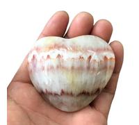 SHFTQXSLAT Beautiful Agate Red Quartz Crystal Heart Home Decor(1pcs)