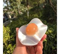 SHFTQXSLAT Beautiful White Orange Selenite Gypsum Carving Egg Crystal Ore Ornaments Figurine Craft Home Decor DIY Gifts