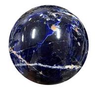 SHFTQXSLAT Blue Sodalite Crystals Ball Divination Sphere Crystal Specimens Home Office Decoration for Christmas Party Decorations,5.5~6cm