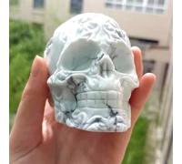 SHFTQXSLAT Crystal Skull Red White Hand Engraved Home Decor Gift