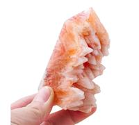 SHFTQXSLAT Crystal Towers Red Tooth Four-Sided Column Stone Obelisk Point Grid Decoration,150~200g