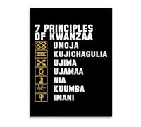 SHFTQXSLAT Cultural Celebration Poster Kwanzaa Canvas Wall-Art for Home and Community Center Holiday Decor Family Heritage(Unframed,08x12inch(20x30cm))