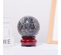 SHFTQXSLAT Fluorite Ball Sphere and Quartz Hand Crystal Home Feng Shui Decoration Accessory Stone,Flame Stone-5cm