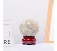 SHFTQXSLAT Fluorite Ball Sphere and Quartz Hand Crystal Home Feng Shui Decoration Accessory Stone,Green Moonstone-5cm