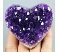 SHFTQXSLAT Heart Shape Uruguay Amethyst Cluster Quartz Crystal Ornaments (Size : 30mm)