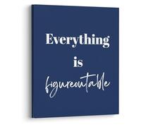 SHFTQXSLAT Inspirational Wall-Art Poster: Everything is Figureoutable, Motivational Decor for Office & Home(Framed,12x18inch(30x45cm))