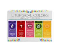 SHFTQXSLAT Liturgical Colors of the Catholic Poster - Seasons Meaning Guide for Religious Study and Wall-Art(Framed,12x18inch(30x45cm))