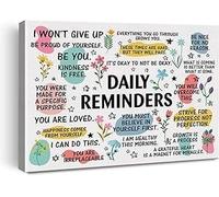 SHFTQXSLAT Motivational Office Wall Art - Framed Canvas Print with Daily Inspirational Reminders, Positive Affirmations for Home & Work(Unframed,12x18inch(30x45cm))