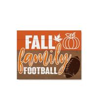 SHFTQXSLAT Personalized Football Family Plaque Sign, Custom Fall Porch Decor with Family Name, Rustic Farmhouse Wall-Art for Autumn, Housewarming Gift Idea(Framed,12x18inch(30x45cm))