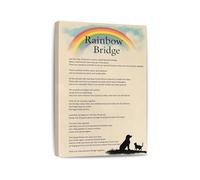 SHFTQXSLAT Rainbow Bridge Pet Remembrance Poster Watercolor Verse Print Pet Passing Condolence Gift For Cat Dog Lover(Unframed,12x18inch(30x45cm))