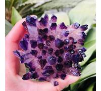 SHFTQXSLAT Stone Ghost Phantom Quartz Crystal Cluster Violet Rock Gift(Purple,400-450g)