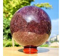 SHFTQXSLAT Strawberry Quartz Sphere Crystal Ball Ornaments (Size : 65-70mm)