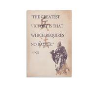 SHFTQXSLAT Sun Tzu Art of War Canvas Print, 'All Warfare is Based on Deception' Famous Quote, Philosophical Wall-Art for Living Room, Office, Bedroom(Unframed,16x24inch(40x60cm))