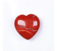 SHFTQXSLAT Various Materials Gemstones Rose Quartz Crystals Love Heart Shaped Amethyst Home Decoration (Color : Red Jasper)