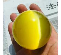 SHFTQXSLAT Yellow Cat Eye Crystal Ball Divination Stone Photography Decorative Ornaments (Size : 5cm)