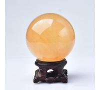 SHFTQXSLAT Yellow Crystal Ball Iceland Calcite Home Decoration Seven Star Array,40mm