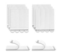 SHFYFHS Tiras Adhesivas para Colgar Cuadros sin Clavos,12 pares (24 tiras) Colgadores pared Adhesivos Resistente al Agua, Tiras para Colgar Cuadros, para marcos, espejos, y Adornos Navideños(Blanco).