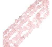 SHG Store 7-8 mm piedras preciosas cuarzo rosa chips perlas 34 pulgadas fabricación de joyas perlas
