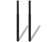 ShGaxin 2X Patas de Mesa telescópicas, Patas Mesa, Patas Regulables, Patas Mesa Escritorio, Patas para Muebles, Negro 710 mm-1100 mm