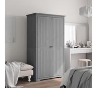 ShGaxin Armario BODO Madera Maciza de Pino Gris 101x52x176,5 cm, Armarios Dormitorio Juvenil, Dormitorios Juveniles Completos, Armario Ropero