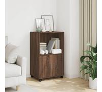 ShGaxin Armario con Ruedas Madera ingeniería marrón Roble 55x40x91 cm, Muebel Recibidor, Aparador Entrada, Muebles Salón, Mueble De Almacenamiento - 853188