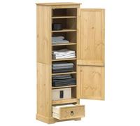 ShGaxin Armario Corona Madera Maciza de Pino 55x38x170 cm, Muebel Recibidor, Aparador Entrada, Muebles Salón, Mueble De Almacenamiento - 4002767