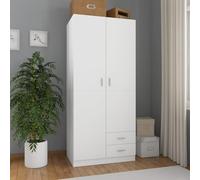 ShGaxin Armario de aglomerado Blanco 80x52x180 cm, Armarios Dormitorio, Armario Ropero, Roperos De Dormitorio, Armario para Habitación