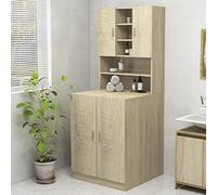 ShGaxin Armario de Bao Roble Sonoma 70,5x25,5x90 cm, Mueble Auxiliar Bao, Armario para Lavadora