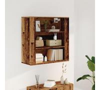 ShGaxin Armario de Pared Madera ingeniería Madera Envejecida 80x33x80cm, Armario Colgar, Mueble Colgar, Mueble Pared, Mueble Auxiliar - 857087