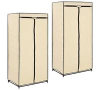 ShGaxin Armarios 2 Unidades Color Crema 75x50x160 cm, Armarios Dormitorio, Armario Tela, Vestidores Armarios Abiertos, Organizador De Armario, Closet Armario para Habitación