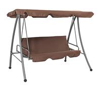 ShGaxin Banco Columpio de Exterior con Dosel, Columpio Jardin Exterior, Balancin Jardin Exterior, Muebles Jardin Exterior, Balancin Balcon, Color café