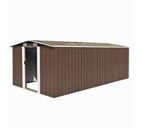 ShGaxin Caseta de jardín de Metal marrón 257x489x181 cm, Casetas De Jardin, Casetas Jardin Exterior, Mueble Exterior Almacenaje, Caseta Exterior, Cobertizo De Entrada