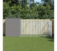 ShGaxin Caseta Perros Corral Acero galvanizado Gris Claro 214x457x181cm, Casa Perro, Casetaperros, Caseta Perro, Caseta Gato, Caseta Perro Mueble - 3189126