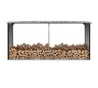 ShGaxin Casetilla para leña Acero galvanizado marrón 330x92x153 cm, Caseta Jardin Exterior, Casetas De Jardin, Almacenar Leña, Leñeras De Exterior