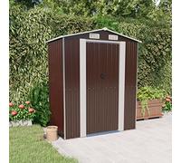 ShGaxin Cobertizo jardín Acero galvanizado marrón Oscuro 192x108x223 cm, Casetas para Parcelas, Casetas De Jardin, Cobertizo Jardin Exterior, Caseta Jardin Exterior, Casas Prefabricada - 319273