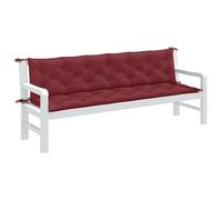 ShGaxin Cojines Banco jardín 2 uds Tela Rojo Tinto Melange 200x50x7 cm, Cojines para Butacas De Jardin, Cojines Sillas Cocina, Cojines para Sillas De Terraza, Cojin Silla Exterior - 4002639