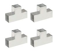 ShGaxin Conectores de Postes en T 4 uds, Anclajes, Postes, Connex, Metal galvanizado 101x101 mm