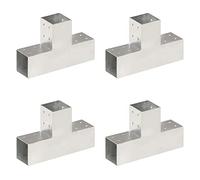 ShGaxin Conectores de Postes en T 4 uds, Anclajes, Postes, Connex, Metal galvanizado 81x81 mm