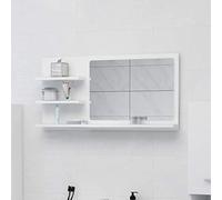 ShGaxin Espejo de baño, Espejos Pared Decorativos, Espejos De Salon, Espejo Recibidor Entrada, aglomerado Blanco 90x10,5x45 cm