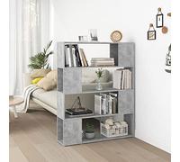 ShGaxin Estantería Divisor de Espacios, Libreria Estanteria, Estanteria Libros, Estanteria Alta, Estanteria Escalera, Estanterias Habitacion Juvenil, Gris hormigón 100x24x124 cm
