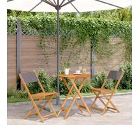 ShGaxin Juego de Bistro de 3 Piezas Tela y Madera Maciza Antracita, Conjunto Mesa Y Sillas Jardin, Muebles Jardin Exterior, Mesa Y Sillas Terraza, Juegos De Terraza - 3281749