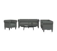 ShGaxin Juego de sofás 3 Piezas Tela Gris Oscuro, Sofas De Salon, Sofa Relax - 3209192